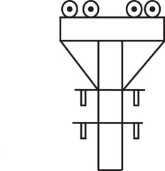 illustration of electrical distribution pole