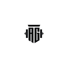 AG monogram logo design letter text name symbol monochrome logotype alphabet character simple logo