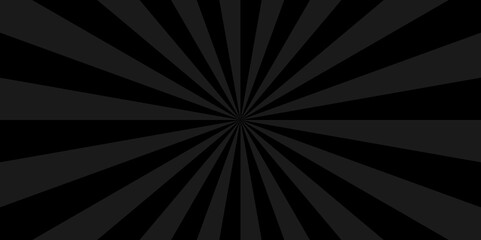 Vector sunburst retro black and gray vector backdrop starburst vintage backdrop background. abstract beam flare banner, cartoon, template geometric creative design.