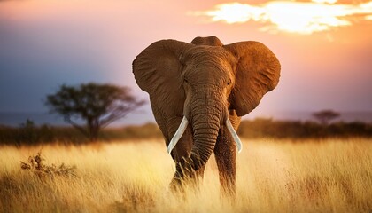 Obraz premium Majestätischer Elefant greift nach Nahrung mit seinem Rüssel