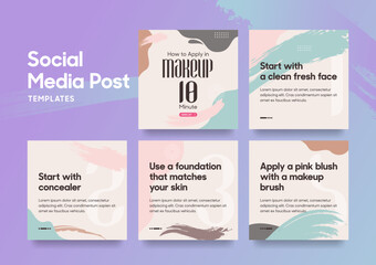 Social media carousel post template. Instagram and facebook square post template. Instagram tips post collection tutorial, tip, trick, quick tips, layout template design