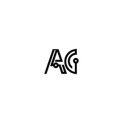 AG monogram logo design letter text name symbol monochrome logotype alphabet character simple logo