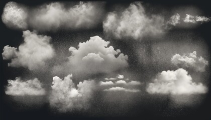 Obraz premium black and white clouds rainy gray