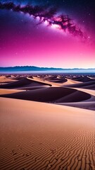 Naklejka premium Rolling sand dunes in an empty desert landscape