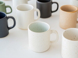 White ceramic coffee mug 