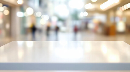 Obraz premium Shopping Mall Display Table Mockup 