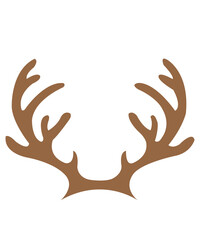 Christmas reindeer clip art design on plain white transparent isolated background for card, shirt, hoodie, sweatshirt, apparel, card, tag, mug, icon, poster or badge