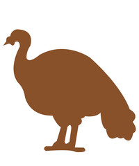 Thanksgiving turkey clip art design on plain white transparent isolated background for card, shirt, hoodie, sweatshirt, apparel, card, tag, mug, icon, poster or badge