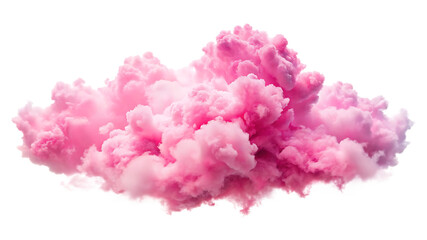 pink clouds isolated on white background as transparent. PNG. AI GENERATED.