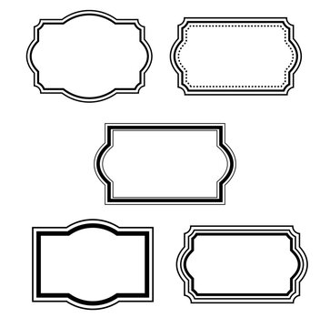 set of frames, frame set simple rectangle vintag, old border foto, retro background