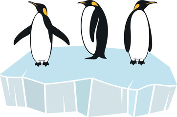 Penguin logo. King Penguin. Set