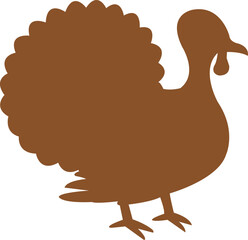 Thanksgiving turkey clip art design on plain white transparent isolated background for card, shirt, hoodie, sweatshirt, apparel, card, tag, mug, icon, poster or badge