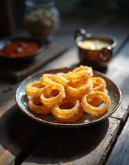 Deep-fried squid rings
