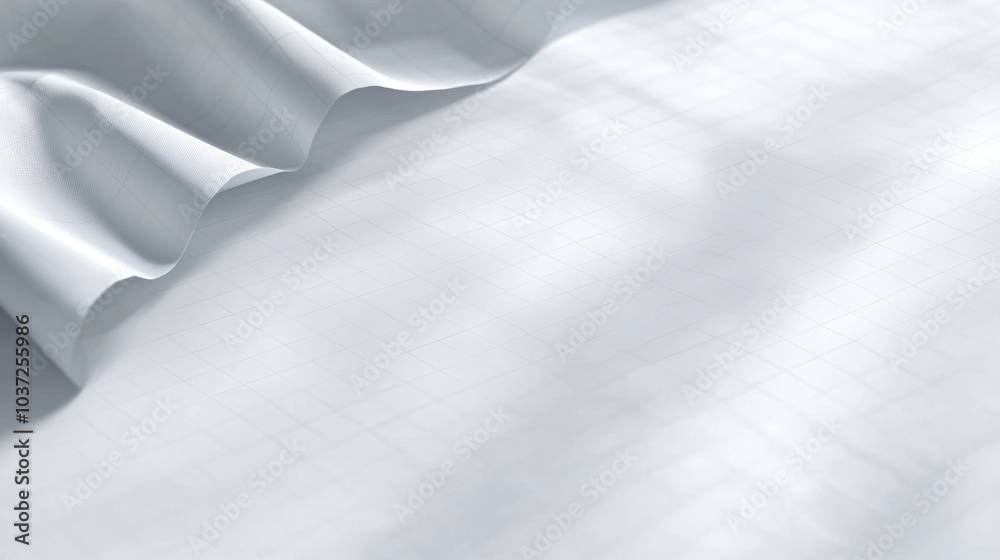 Poster smooth, light gray surface with subtle grid pattern creates serene and minimalistic backdrop, perfec