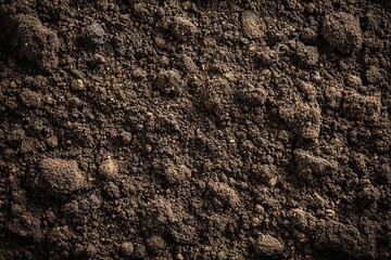 Close-up of soil background, top view, high-resolution photography