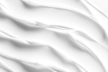 Obraz premium White cosmetic cream background, close-up of a white skincare product texture with smooth lines