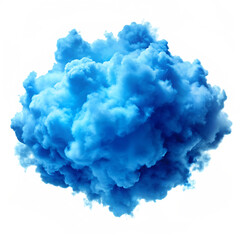 Blue clouds isolated on white background as transparent. PNG. AI GENERATED.