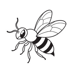 Fototapeta premium Honey bee line art vector . bee silhouette, bee logo, bee icon, bee vector, bee silhouette logo, bee carton vector