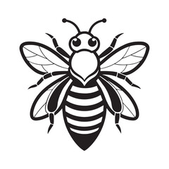 Fototapeta premium Honey bee line art vector . bee silhouette, bee logo, bee icon, bee vector, bee silhouette logo, bee carton vector