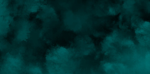 abstract cloud and vapor texture background. Black and teal smoke aquarelle smudge illustration smooth grungy smokey light pastel colors ink glow. Teal color powder explosion
