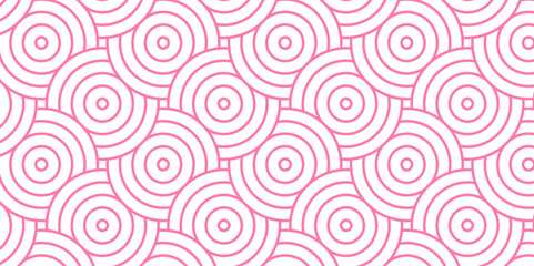 Abstract Overlapping Pattern. Seamless geometric ocean spiral pattern and abstract circle wave lines. pink seamless tile stripe geomatics create retro line backdrop pattern background.