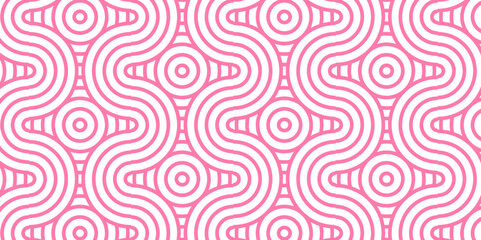 Abstract seamless pink pattern with circles fabric curl overlapping fabric simple geometric overlapping texture. Vector pink overlap stylish texture. Repeating geometric tiles. 