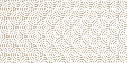 Abstract Overlapping Pattern. Seamless geometric ocean spiral pattern and abstract circle wave lines. wood color seamless tile stripe geomatics create retro square line backdrop pattern background.