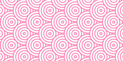 	
Abstract Overlapping Pattern. Seamless geometric ocean spiral pattern and abstract circle wave lines. pink seamless tile stripe geomatics create retro line backdrop pattern background.