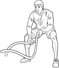 Dynamic Exercise with Battle Ropes