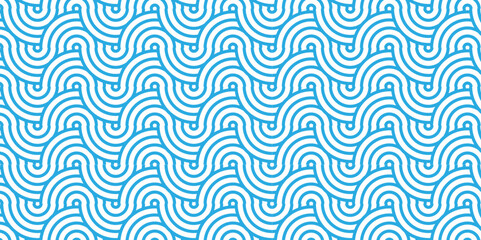 Overlapping Pattern Minimal diamond geometric waves spiral and abstract circle wave line. blue color seamless tile stripe geometric create retro square line backdrop pattern background. 