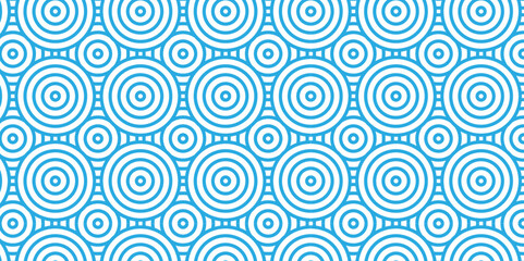 	
Abstract Overlapping Pattern. Seamless geometric ocean spiral pattern and abstract circle wave lines. blue seamless tile stripe geomatics create retro square line backdrop pattern background.
