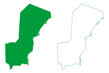 Sitio do Mato municipality (Bahia state, Municipalities of Brazil, Federative Republic of Brazil) map vector illustration, scribble sketch Sítio do Mato map