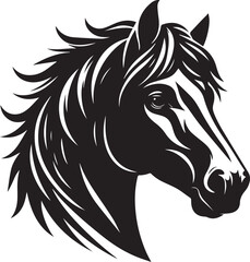 Horse head silhouette vector
