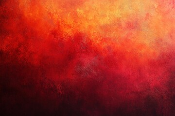 Obraz premium A background with a rich red gradient, showcasing the warm glow of an orange sun in sunset hues