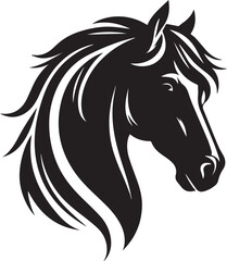 Horse head silhouette vector