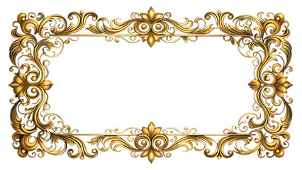antique frame isolated on a transparent background.