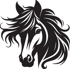 Horse head silhouette vector