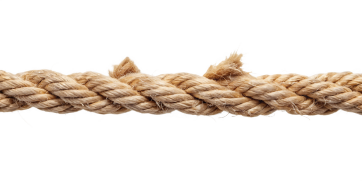 Rope isolated on white background as transparent. PNG. AI GENERATED.