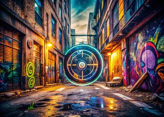 LOG File Format Circular Shape Design for Urban Exploration Photography