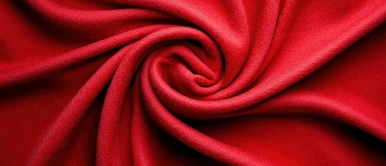 Obraz premium Red fabric texture with a swirling pattern on a white background.