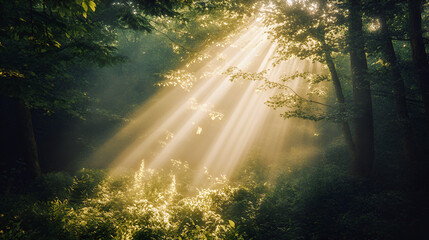 sunlight in the forest