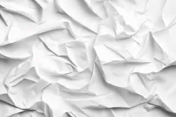 Obraz premium White paper texture background with crumpled surface, blank sheet for design and print