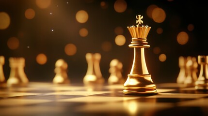 The golden king a chess masterpiece in focus