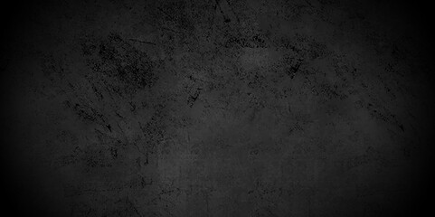 	
Dark Black background texture, old vintage charcoal black backdrop paper with watercolor. Abstract background with black wall surface, black stucco texture. Black gray satin dark texture luxurious.