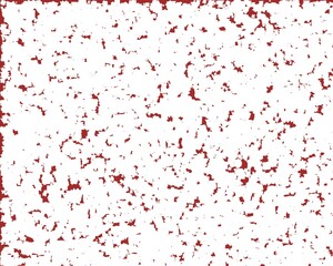 red paint splashes on white