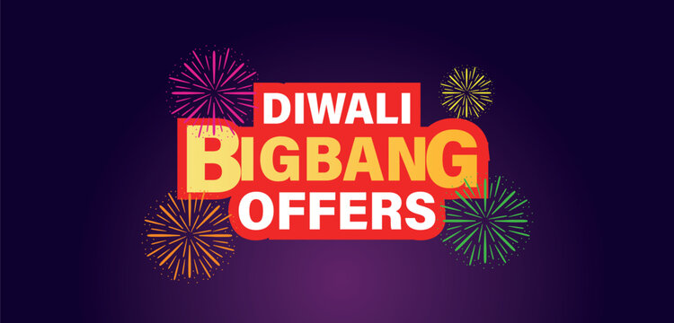 Festive offers, Diwali bigbang offer sale, shopping deal concept for Indian festival Dussehra Navratri, Diwali, Dandiya and durga puja.