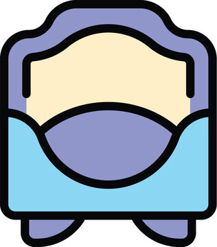 recommend clip art: Baby crib with canopy providing comfortable and safe sleeping space for newborn child, essential furniture for nursery room