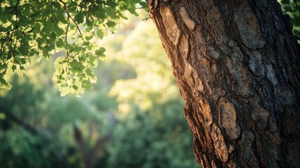 Obraz premium Sunlight Through Tree Bark