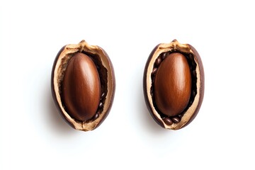 Coques ouvertes avec graines centrales
