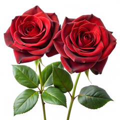 Fototapeta premium red roses isolated on a transparent background,